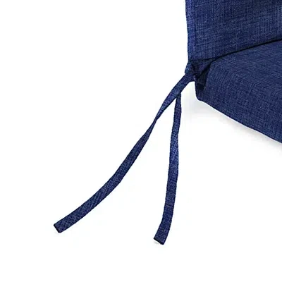 Kirkland's Crosshatch Outdoor Chair Cushion In Blue