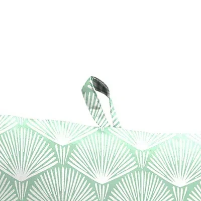 Kirkland's Seagreen Geometric Outdoor Chair Cushion In Green