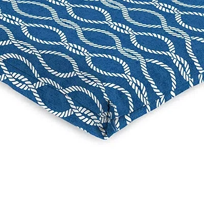 Kirkland's Wavy Lattice Outdoor Chair Cushion In Blue