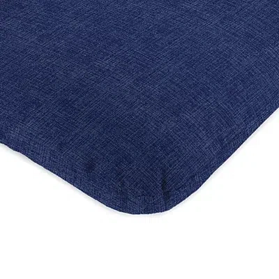 Kirkland's Crosshatch Outdoor Chair Cushion In Blue