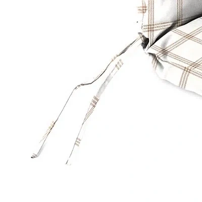 Kirkland's Plaid Outdoor Chair Cushion In White