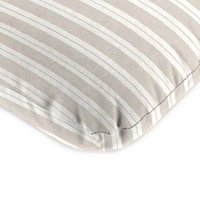 Kirkland's Sand Striped Outdoor Chair Cushion In White