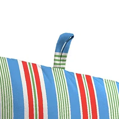 Kirkland's Striped Rolland Outdoor Chair Cushion In Multi