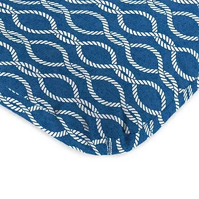 Kirkland's Wavy Lattice Outdoor Chair Cushion In Blue