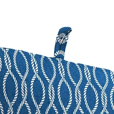 Kirkland's Wavy Lattice Outdoor Chair Cushion In Blue