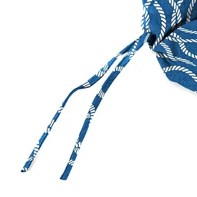 Kirkland's Wavy Lattice Outdoor Chair Cushion In Blue