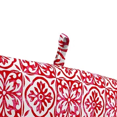 Kirkland's Saturn Red Medallion Outdoor Chair Cushion In Red