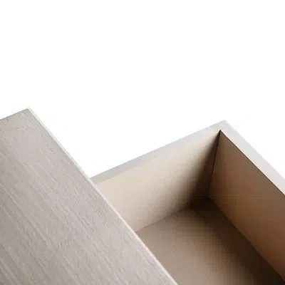 Kirkland's Greige Wood Peyton 1-drawer End Table In White