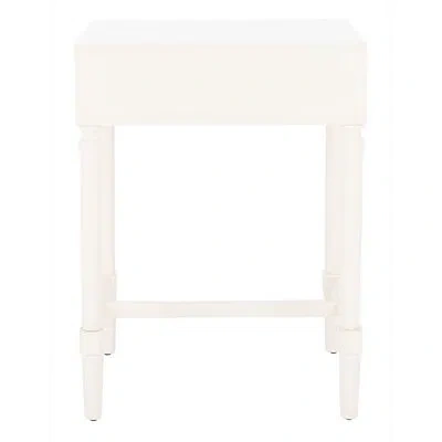 Kirkland's Wood Stella 1-drawer End Table In White