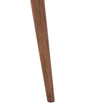 Kirkland's Square Ceramic Marble & Walnut Karin Accent Table In White