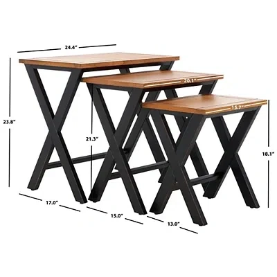 Kirkland's Elm Loretta Nesting End Tables In Brown