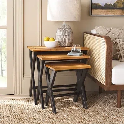 Kirkland's Elm Loretta Nesting End Tables In Brown