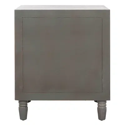 Kirkland's Ash Gray Wood Polly 2-drawer End Table In Gray