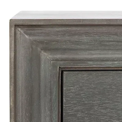 Kirkland's Ash Gray Wood Polly 2-drawer End Table In Gray
