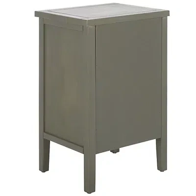 Kirkland's Ash Gray Wood 3-drawer Denise End Table In Green