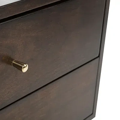 Kirkland's Walnut Wood 2-drawer Katie End Table In Brown