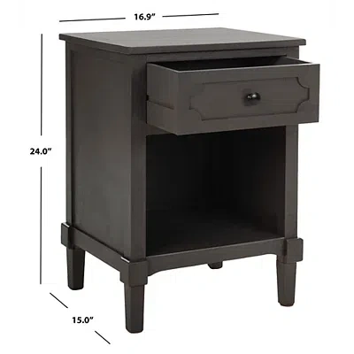 Kirkland's Wood Open Shelf Rosa End Table In Gray