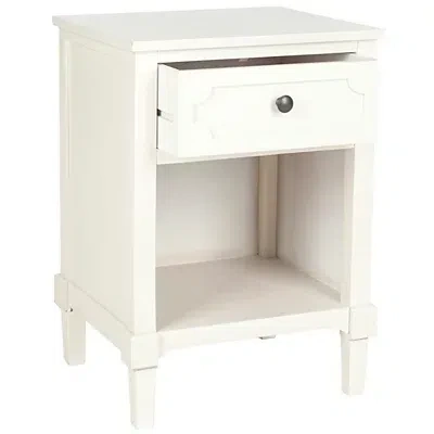 Kirkland's Wood Open Shelf Rosa End Table In White