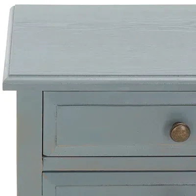 Kirkland's Vintage Blue Wood Elma 2-drawer End Table In Blue
