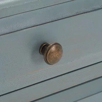 Kirkland's Vintage Blue Wood Elma 2-drawer End Table In Blue