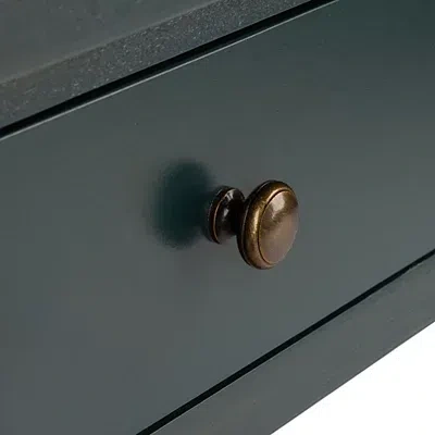 Kirkland's Wood Spindle Razie Accent Table In Blue