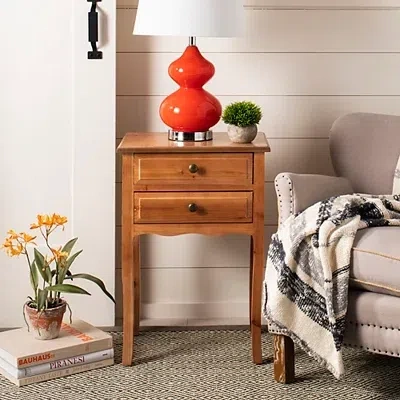 Kirkland's 2-drawer Mika Traditional Accent Table In Brown