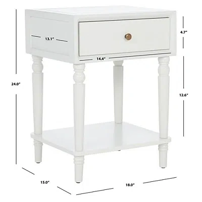 Kirkland's Single Drawer Letta Accent Table In White
