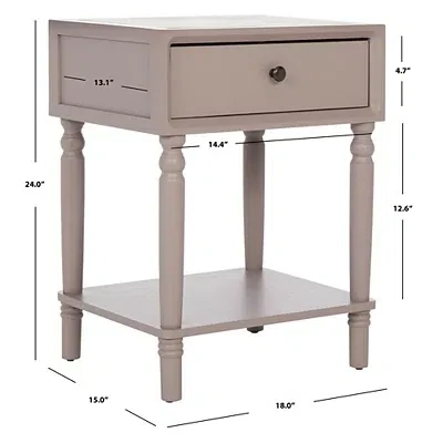 Kirkland's Single Drawer Letta Accent Table In Gray