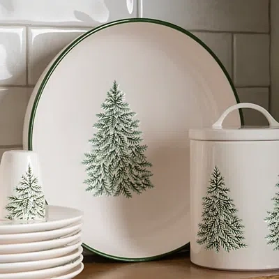 Kirkland's Evergreen Trees Embossed Serving Bowl In Multi