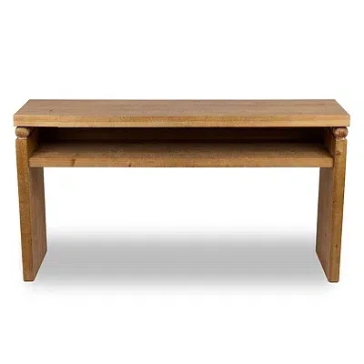 Kirkland's Distressed Wood Beaded Andrew Console Table In Brown
