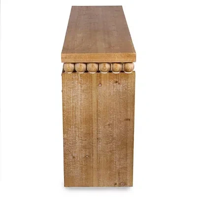 Kirkland's Distressed Wood Beaded Andrew Console Table In Brown