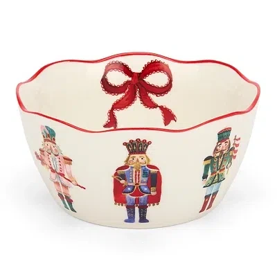 Kirkland's Holly Nutcracker Wavy Bowl