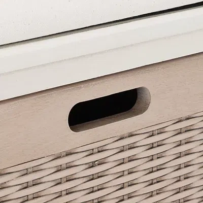 Kirkland's Upholstered Lanie 2-drawer Storage Bench In White