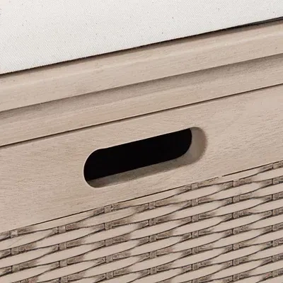 Kirkland's Sand Upholstered Lanie 2-drawer Storage Bench In Brown