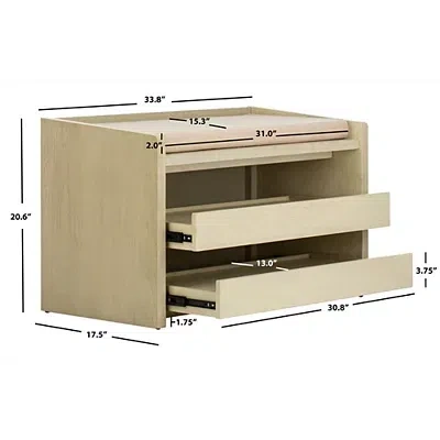 Kirkland's Whitewash Wood Irma Open Shelf Bench In Brown