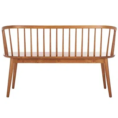 Kirkland's Honey Brown Wood Spindle Blanchard Bench In Brown