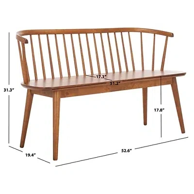 Kirkland's Honey Brown Wood Spindle Blanchard Bench In Brown