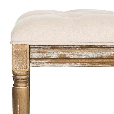 Kirkland's Tufted Linen Lucita Bench In Brown