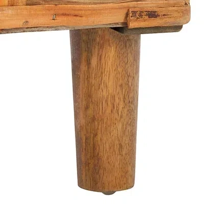 Kirkland's Woven Wood Catharine Bench In Brown