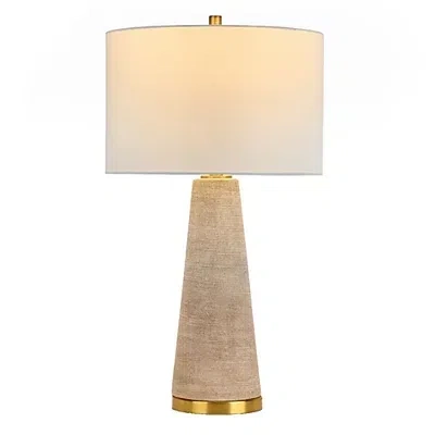 Kirkland's Fowler Ribbed Taper Table Lamp In Neutral