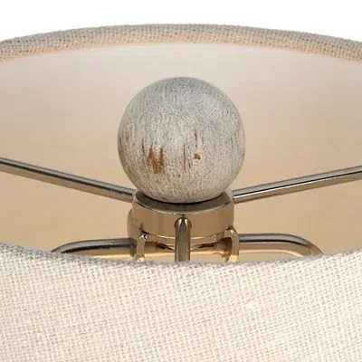 Kirkland's Whitewash Ribbed Buffet Lamp In White
