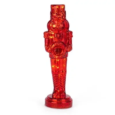 Kirkland's Led Red Glass Nutcracker Figurine In Red