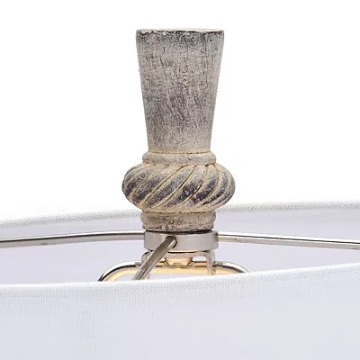 Kirkland's Layla Gray Swirl Buffet Lamp In White