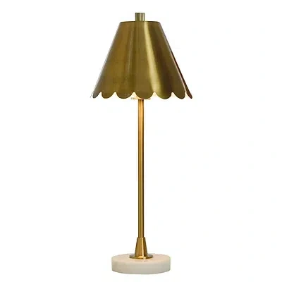 Kirkland's Scalloped Shade Daphne Buffet Lamp In Gold