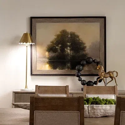 Kirkland's Scalloped Shade Daphne Buffet Lamp In Gold