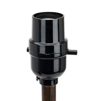 Kirkland's Resin Buffet Lamp With Black Pleated Shade In Multi