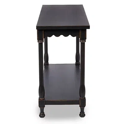 Kirkland's Distressed Black Wood Dain Console Table In Black