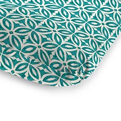 Kirkland's Celestial Teal Geometric Outdoor Chaise Cushion In Green