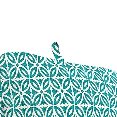 Kirkland's Celestial Teal Geometric Outdoor Chaise Cushion In Green