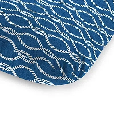 Kirkland's Regatta Navy Lattice Outdoor Chaise Cushion In Blue
